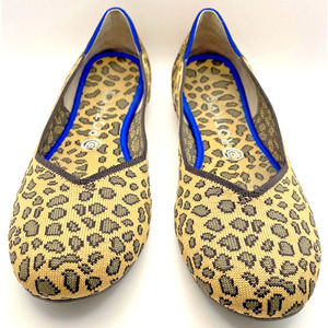 Rothy’s Leopard Cheetah Animal Print Round Toe Flats Womens Size 10